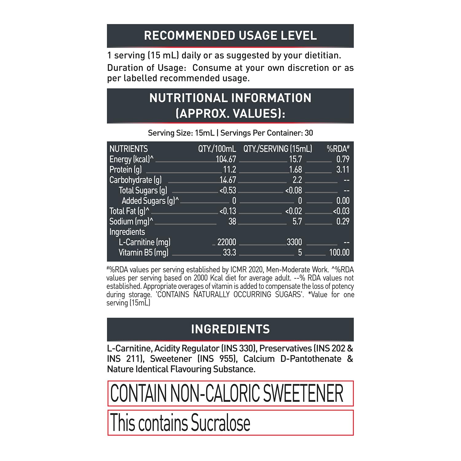 MuscleBlaze Liquid L - Carnitine PRO, 450ml | Triple Strength Formula - NutraCore