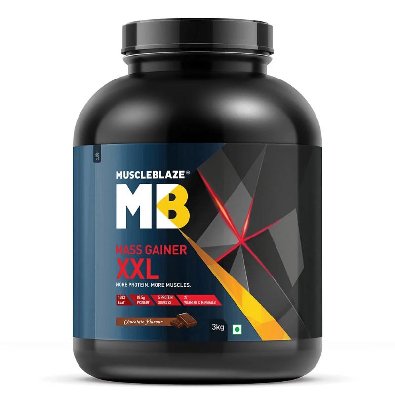 MuscleBlaze Mass Gainer XXL with Complex Carbs and Proteins in 3:1 ratio - Muscleblaze