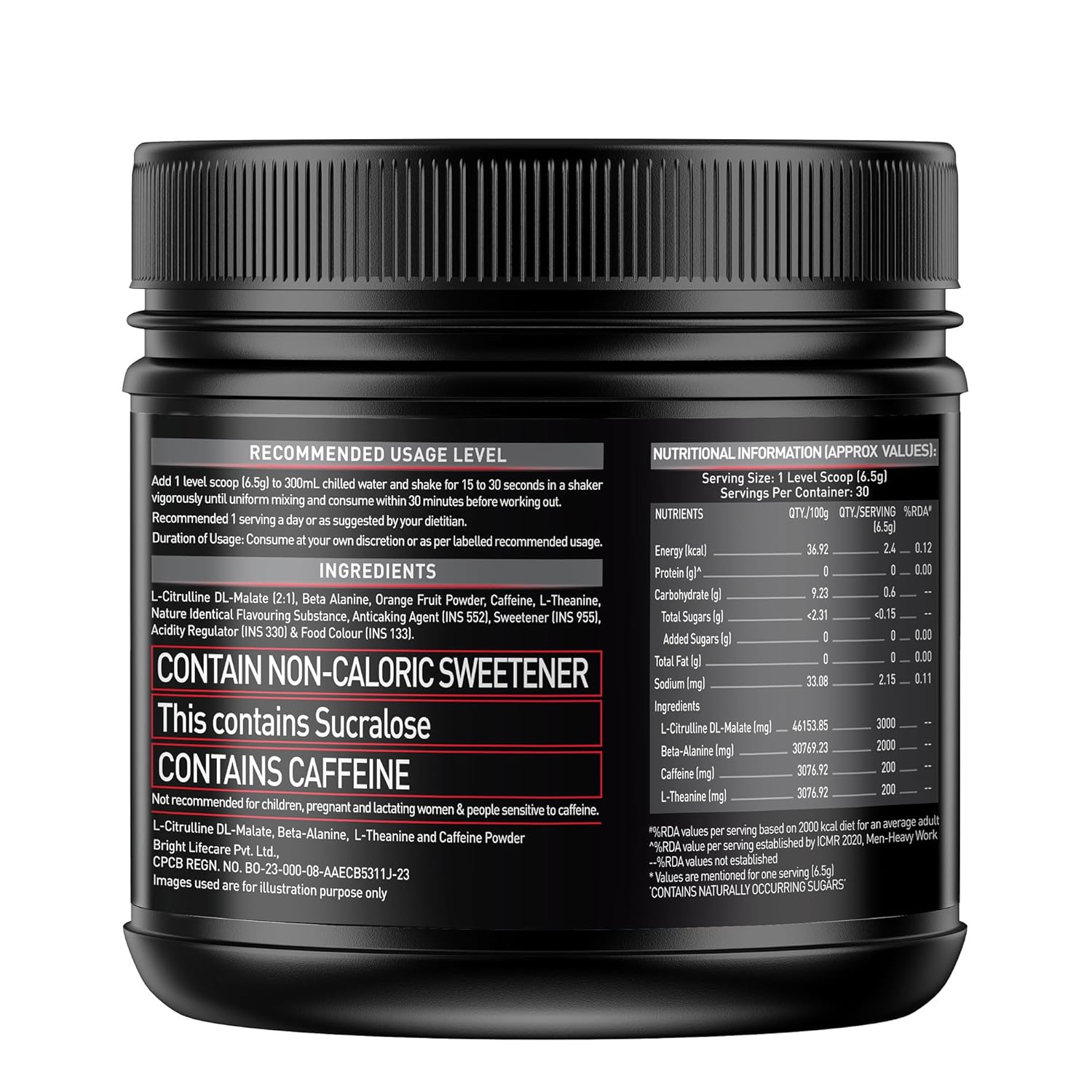 MuscleBlaze Pre Workout 200 Xtreme, Berry Bolt, 60 Servings, 200G - Muscleblaze
