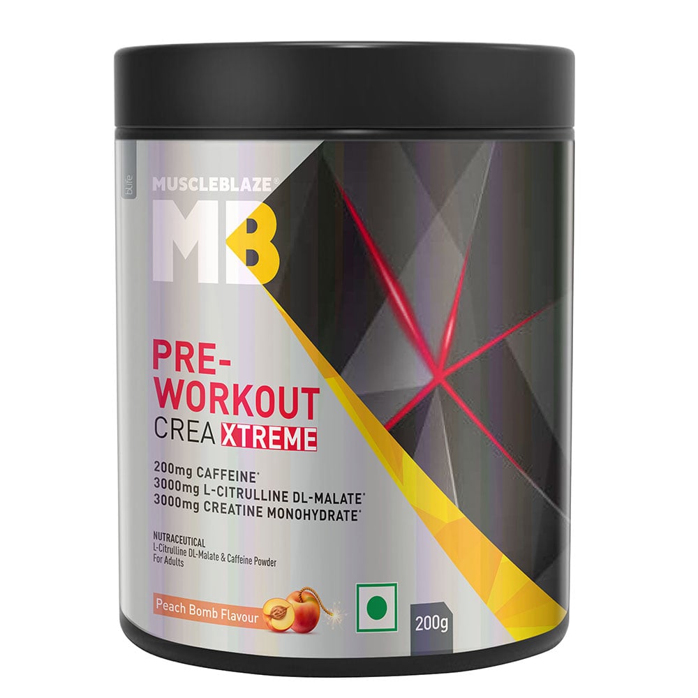 MuscleBlaze Pre Workout Crea - Xtreme (Peach Bomb, 200g, 20 Servings) - Muscleblaze