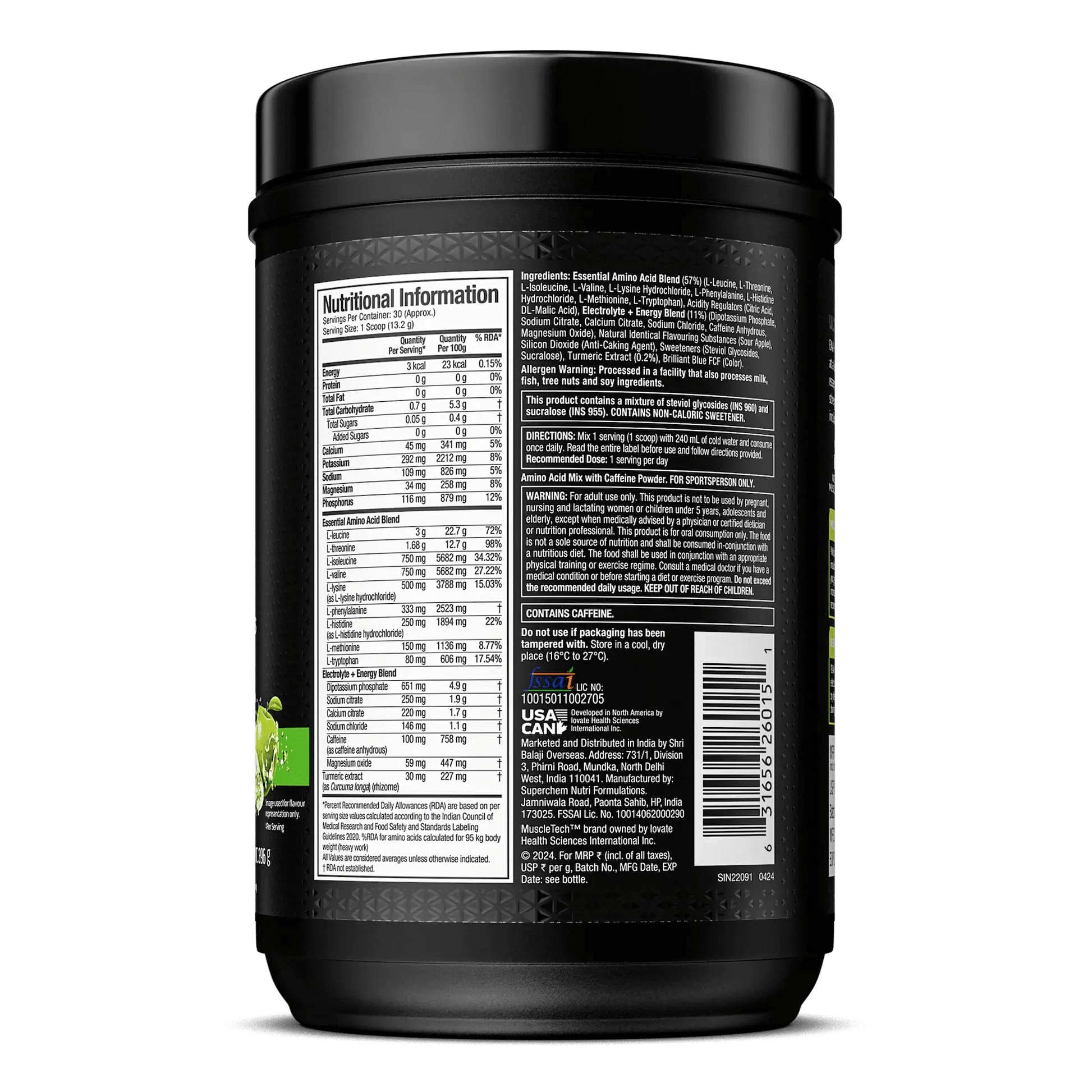 Muscletech EAA+ Energy 30 Servings - Muscletech