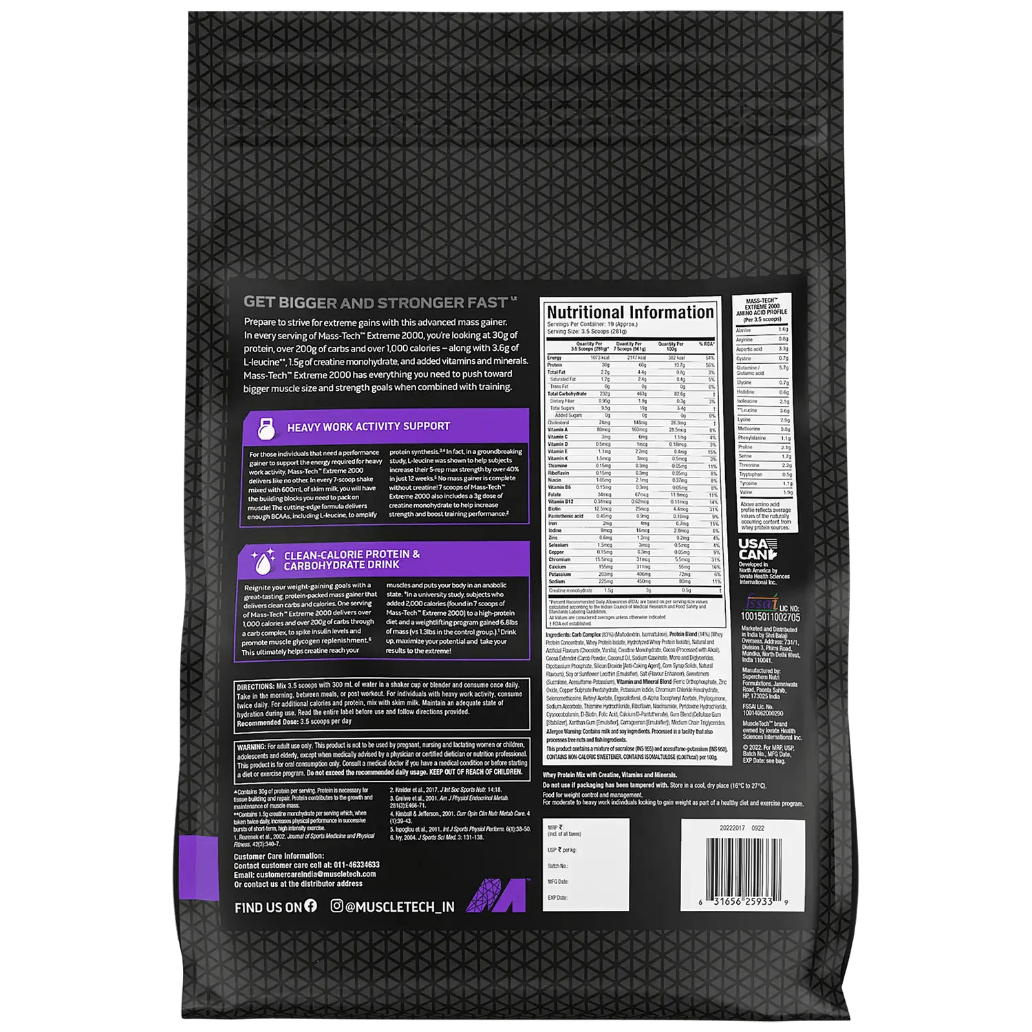 Muscletech™ Mass-Tech™ Extreme 2000 - Muscletech