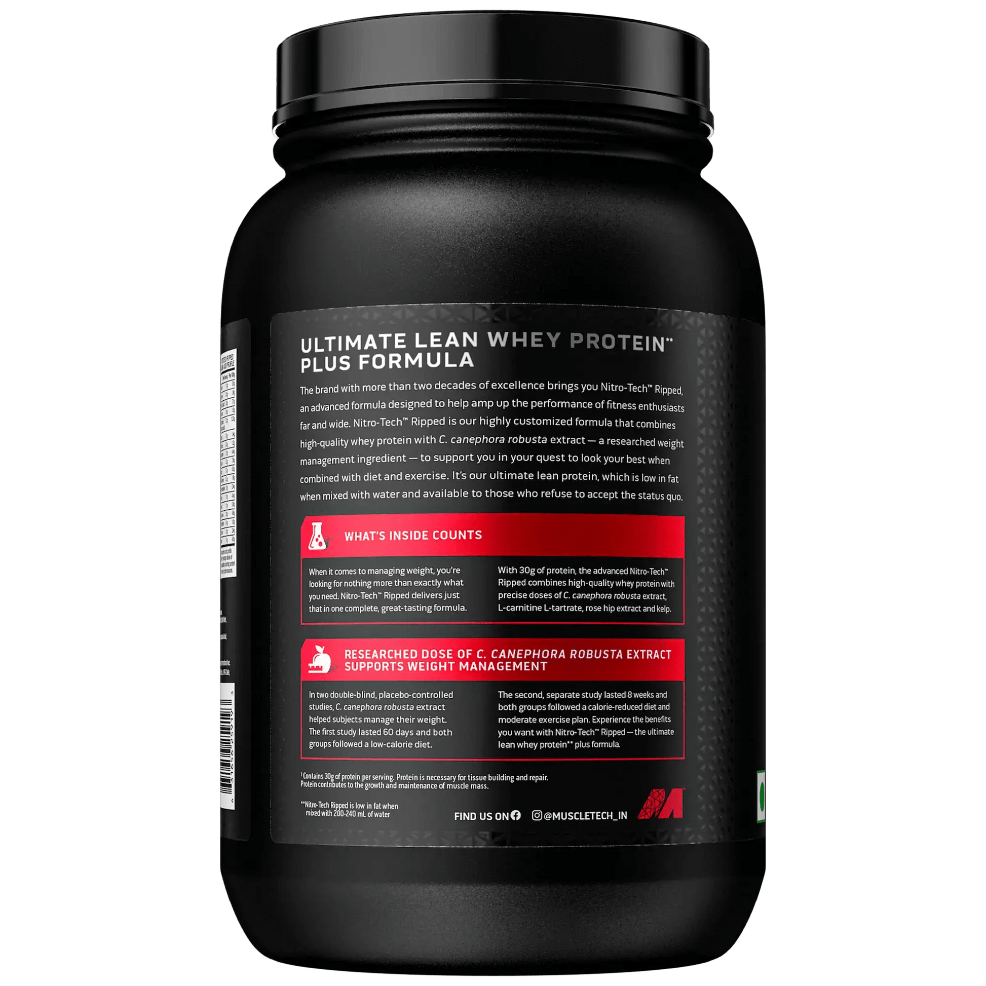 MuscleTech™ Nitro - Tech™ Ripped Whey Protein Powder - Muscletech