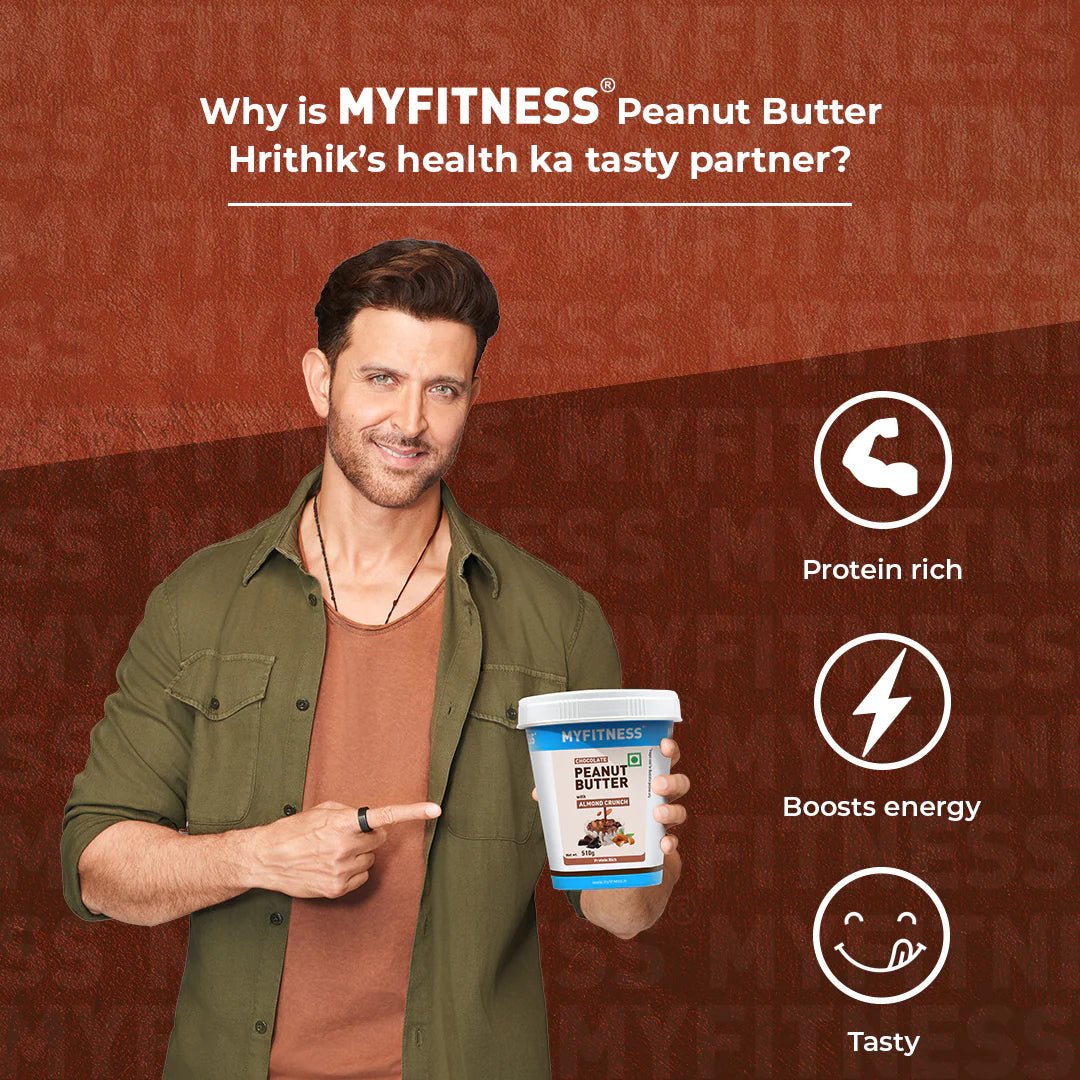 MYFITNESS Chocolate Peanut Butter with Almond Crunch, 510G - MyFitness