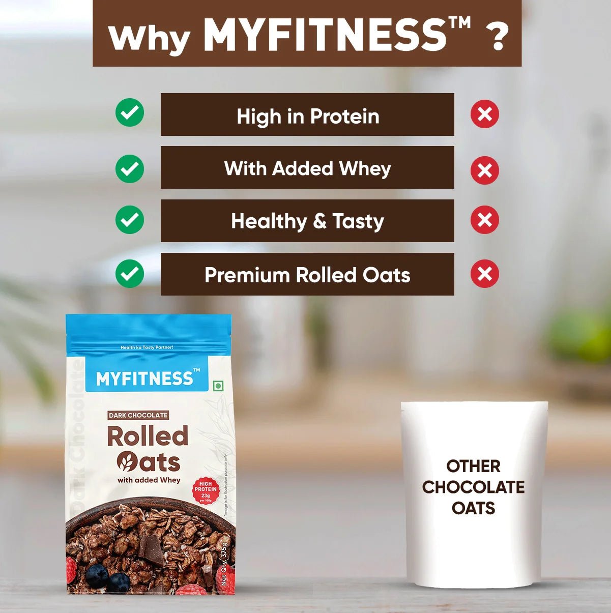 MyFitness High - Protein Chocolate Oats - 375G - MyFitness