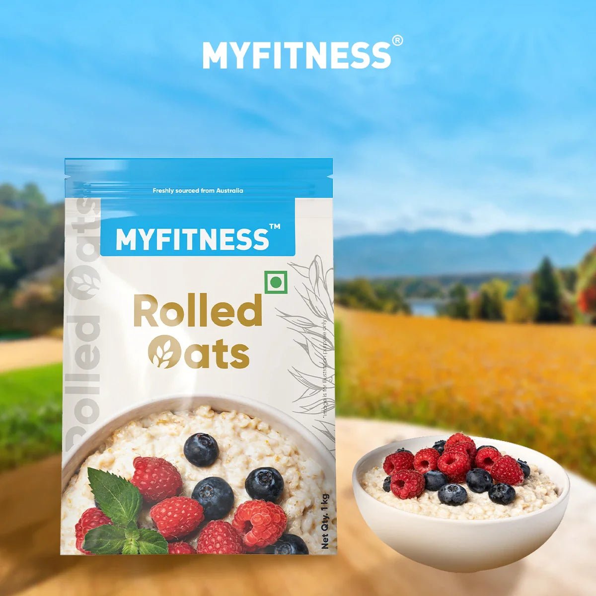 MyFitness Rolled Oats - Rich in Protein & Fiber (100% Natural Grain) - 800G - MyFitness