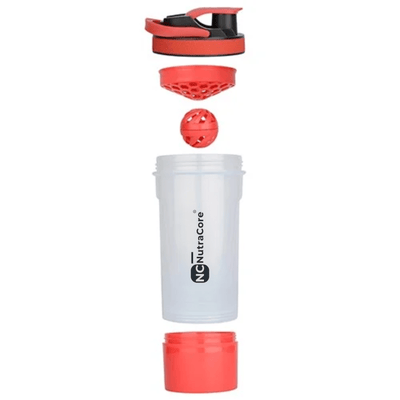 NutraCore King Shaker, Separate Compartment, 600ml, Multicolour - NutraCore