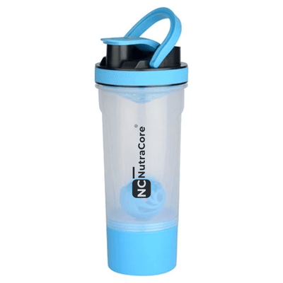 NutraCore King Shaker, Separate Compartment, 600ml, Multicolour - NutraCore