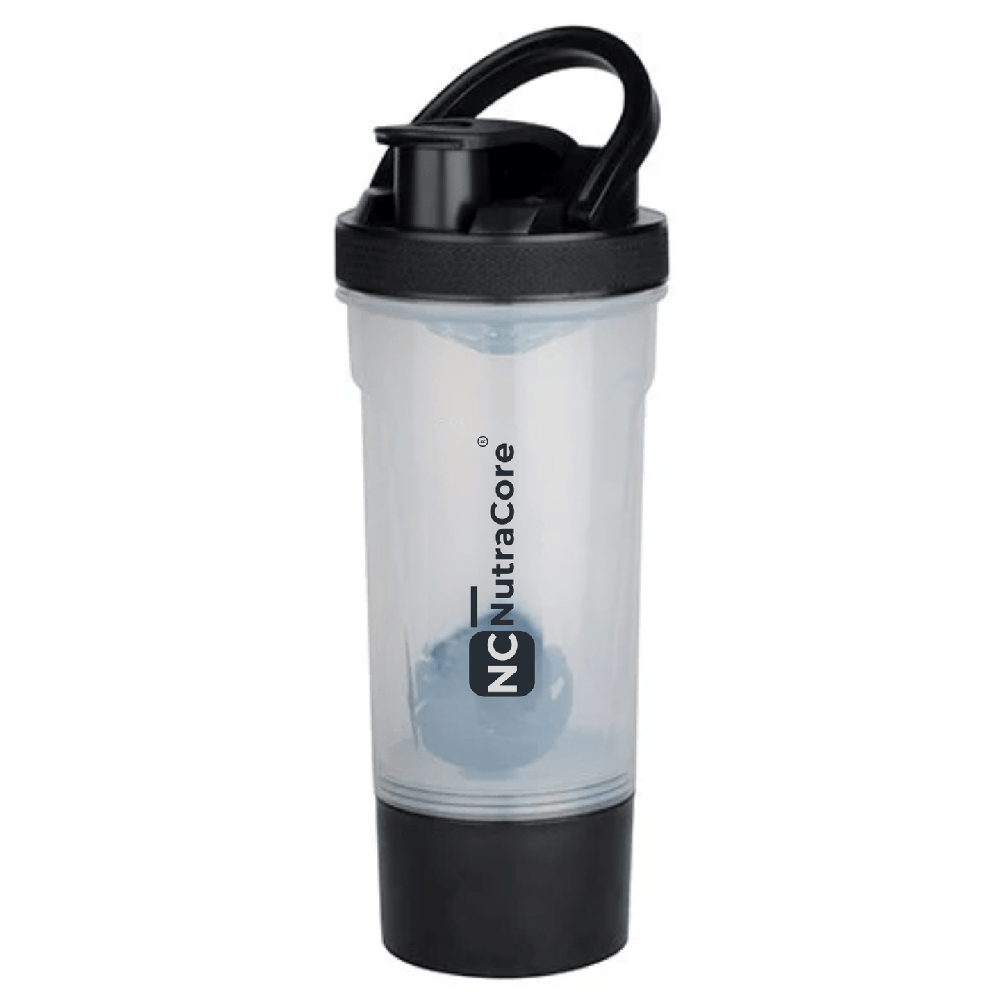 NutraCore King Shaker, Separate Compartment, 600ml, Multicolour - NutraCore