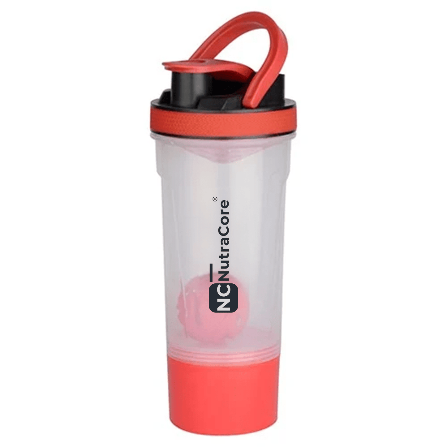 NutraCore King Shaker, Separate Compartment, 600ml, Multicolour - NutraCore