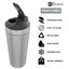 NutraCore Stainless Steel Shaker – 750 ml - Grey - NutraCore