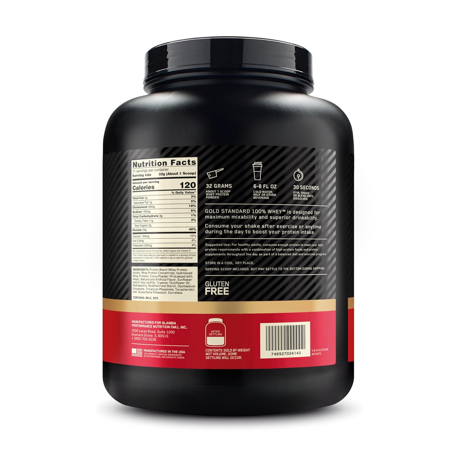 ON (Optimum Nutrition) Gold Standard 100% Whey Protein - Extreme Milk Chocolate - Optimum Nutrition
