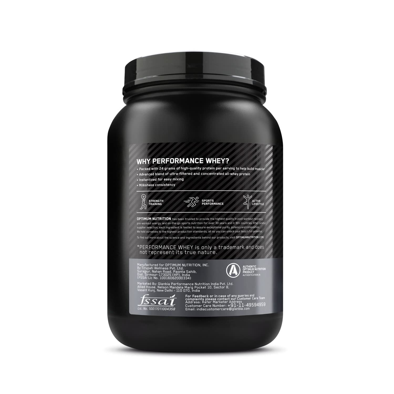 ON (Optimum Nutrition) Performance Whey, 1 kg (2.2 lb), Chocolate Milkshake - Optimum Nutrition