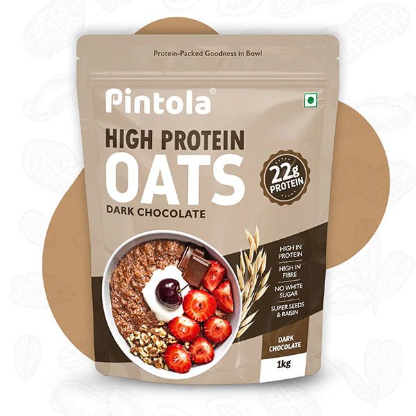 Pintola High Protein Dark Chocolate Oats, 1KG - Pintola