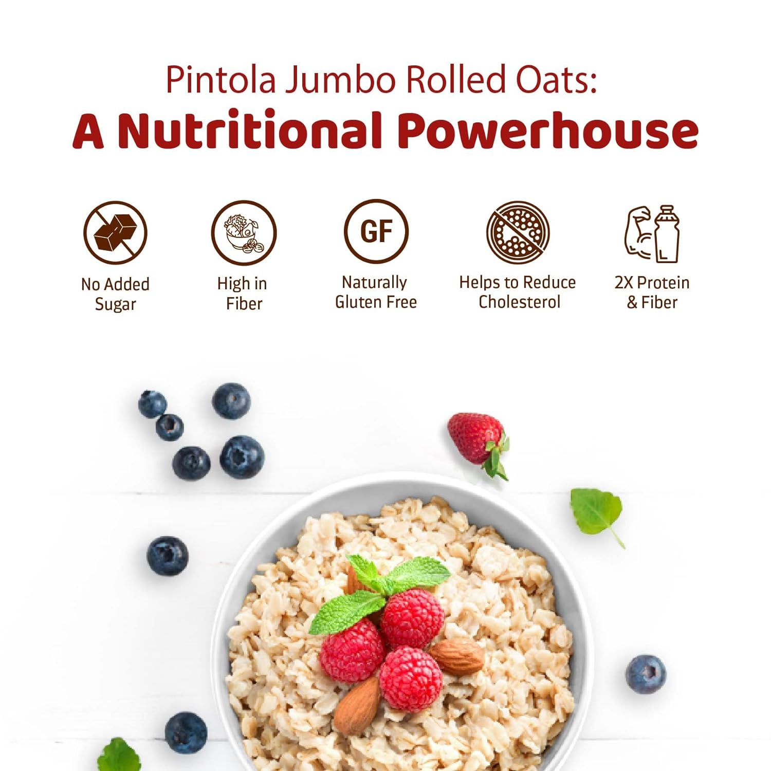 Pintola Jumbo Rolled Oats, 1KG - Pintola