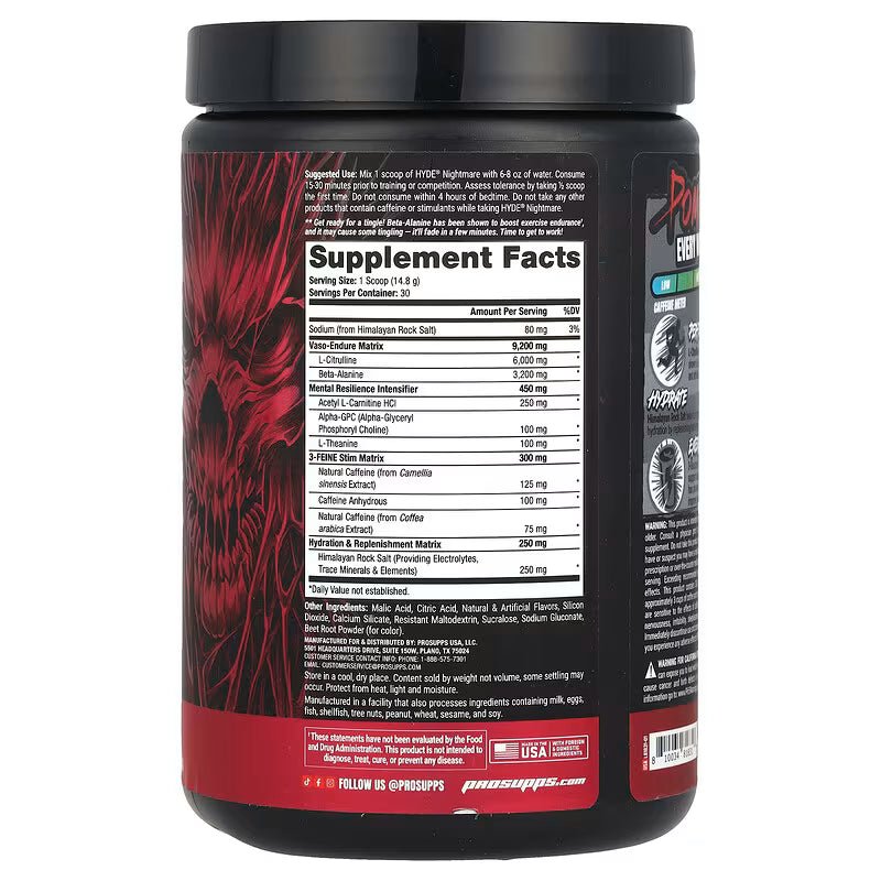 ProSupps HYDE Nightmare Pre Workout, New & Improved - ProSupps