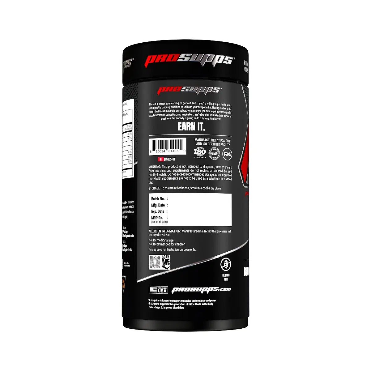 ProSupps L - arginine 1000mg, Nitric Oxide Booster, 120 Tablets - ProSupps