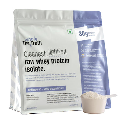 The Whole Truth Whey Protein Isolate Unflavoured 1 kg - 30G Protein - The Whole Truth