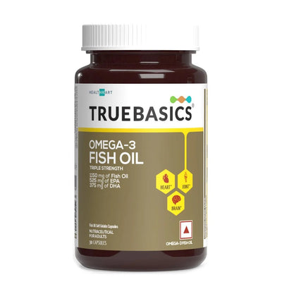 TrueBasics Omega 3 Fish Oil, Tipple Strength, 30 - Truebasics