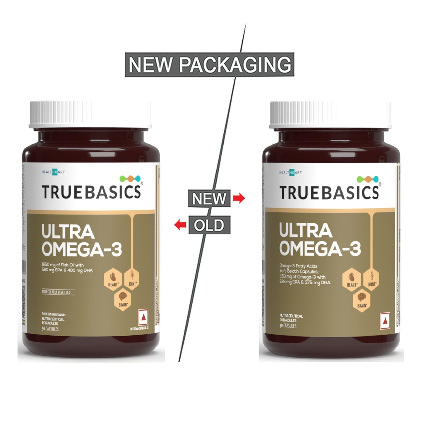 TrueBasics Ultra Omega 3 Fish Oil, 90 - Truebasics