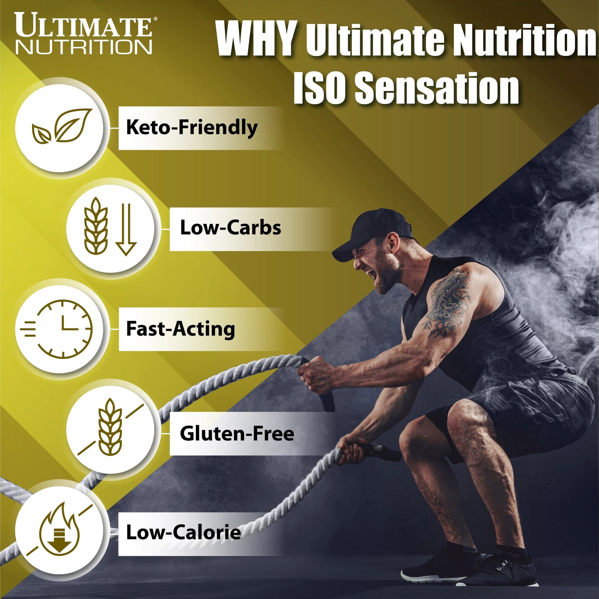 Ultimate Nutrition ISO SENSATION 93, 5Lbs, Chocolate Fudge - Ultimate Nutrition