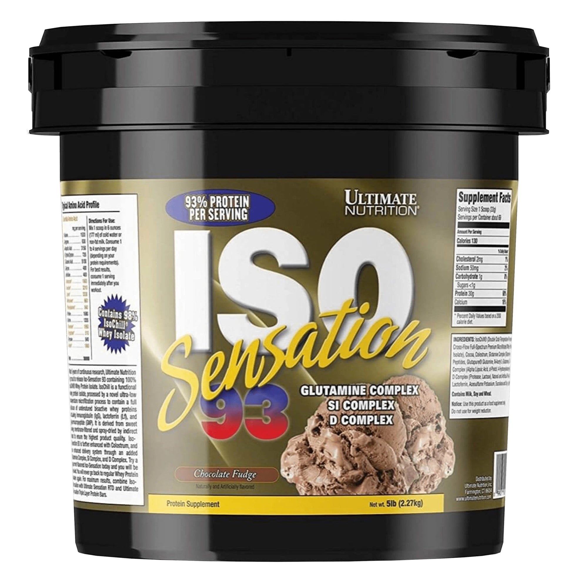 Ultimate Nutrition ISO SENSATION 93, 5Lbs, Chocolate Fudge - Ultimate Nutrition