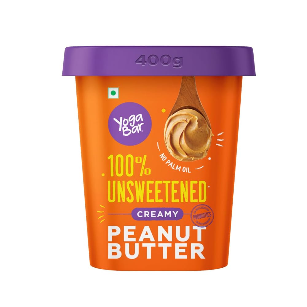 Yogabar 100% Unsweetend Creamy Peanut Butter - YogaBar