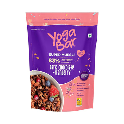 Yogabar Muesli Dark Chocolate + Cranberry - YogaBar